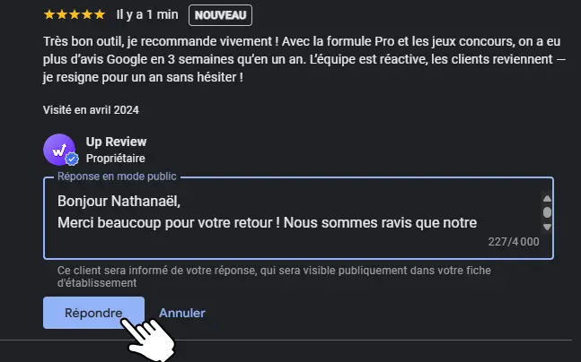 Replying to all received reviews to attract customers to your restaurant