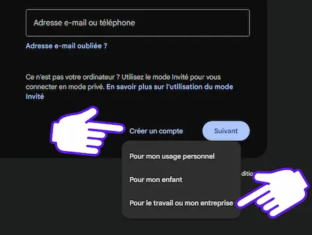 Create a Google account to create a Google Business Profile listing