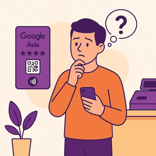 Google review NFC plaque : how does it work ?