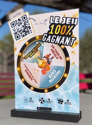 Jeu concours roue cadeaux pour générer des avis Google avec UpReview